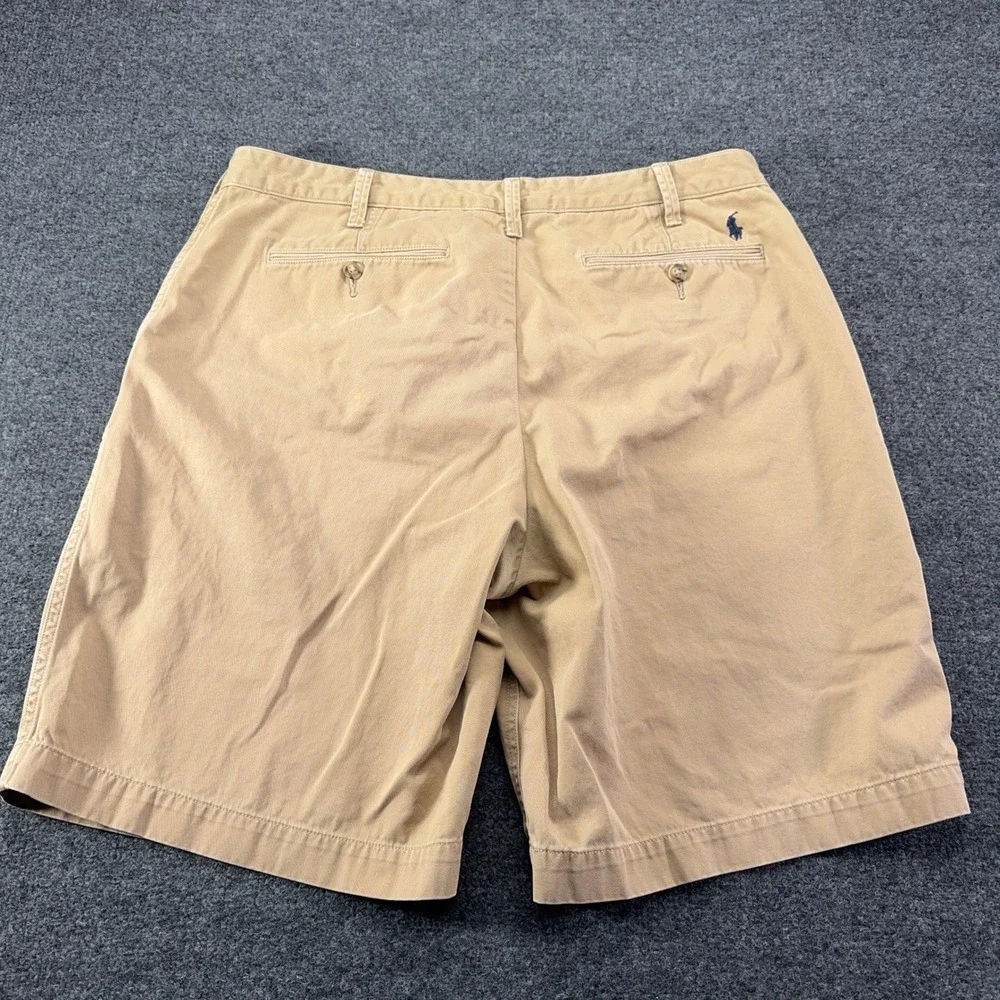 Polo Ralph Lauren Relaxed Fit Khaki Chino Shorts Mens 36 Tan Cotton Twill